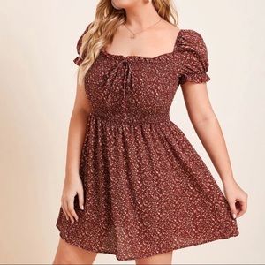 SHEIN floral milkmaid dress